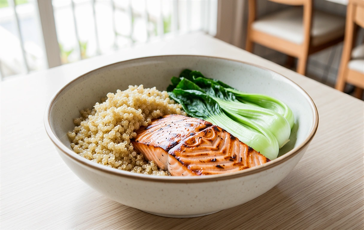 Grilled Salmon with Quinoa